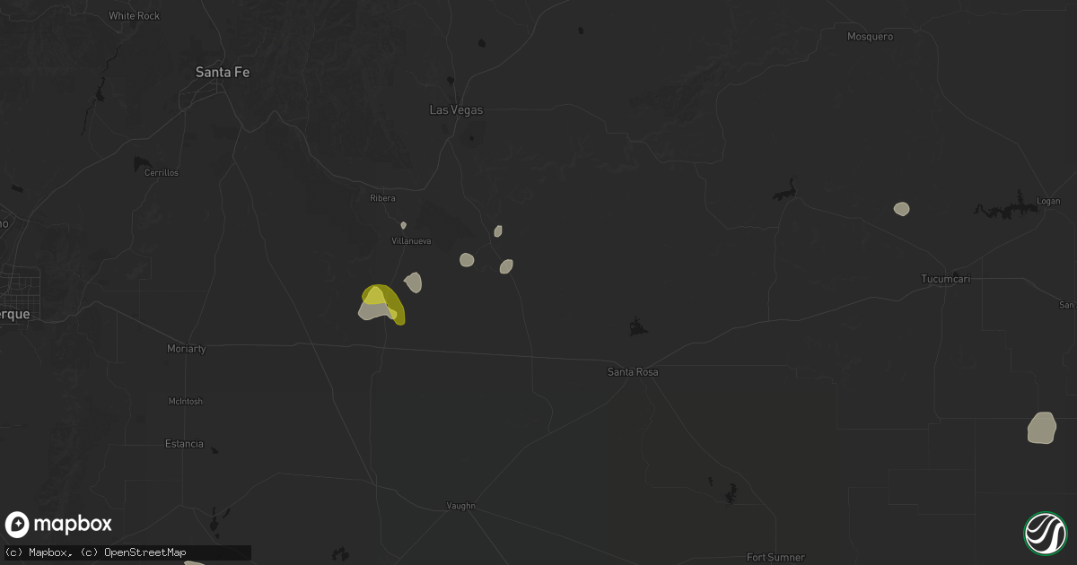 Hail map in La Loma, NM on June 3, 2026