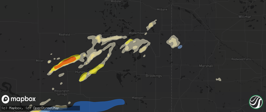 Hail map in Lake Norden, SD on June 3, 2026