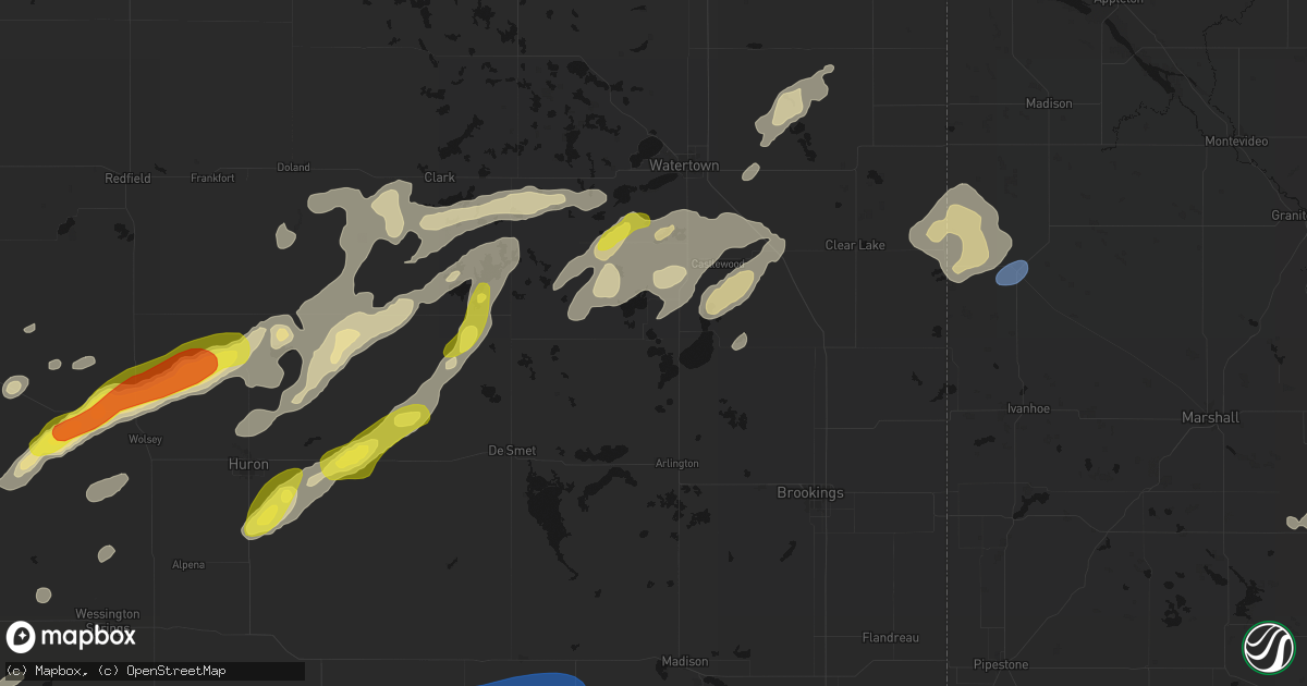 Hail map in Lake Norden, SD on June 3, 2026