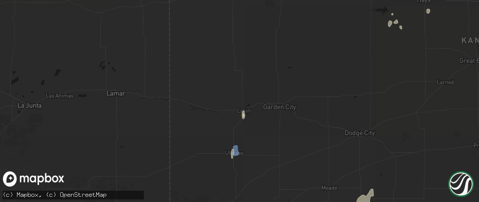 Hail map in Lakin, KS on June 3, 2026
