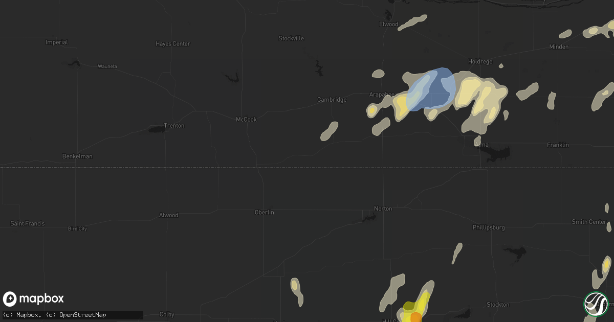 Hail map in Lebanon, NE on June 3, 2026
