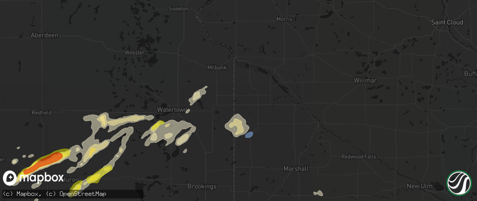 Hail map in Marietta, MN on June 3, 2026