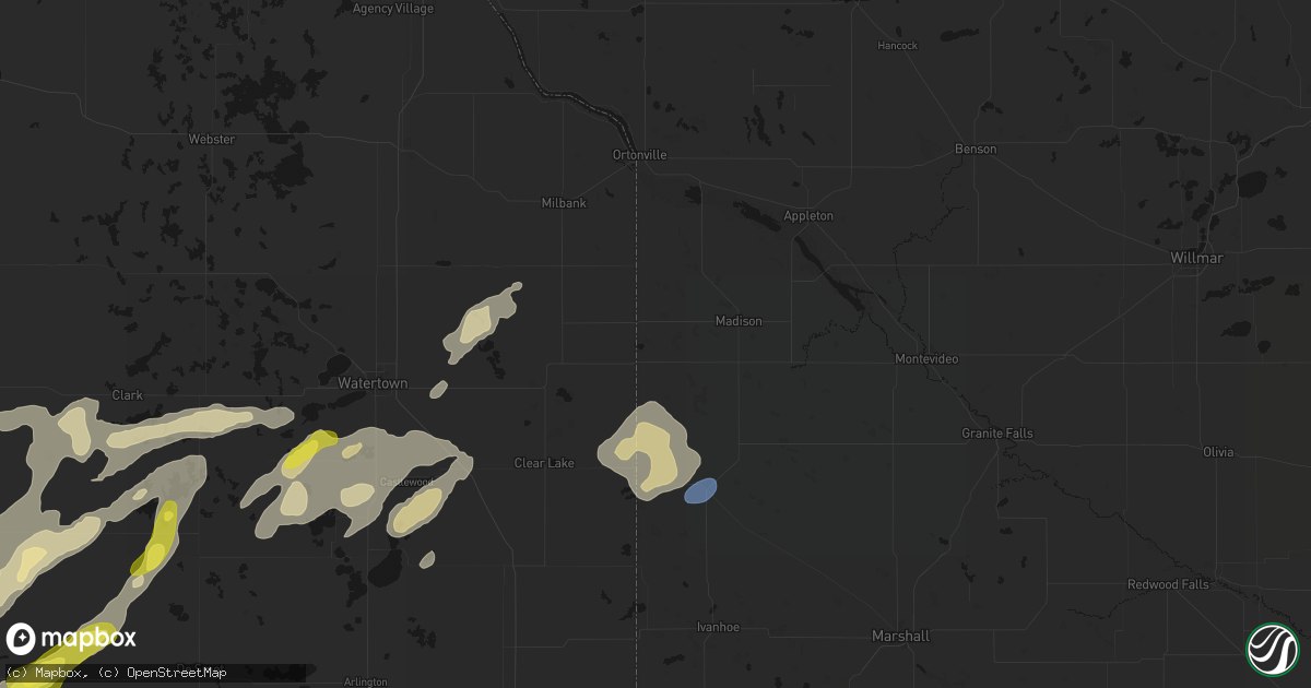 Hail map in Marietta, MN on June 3, 2026
