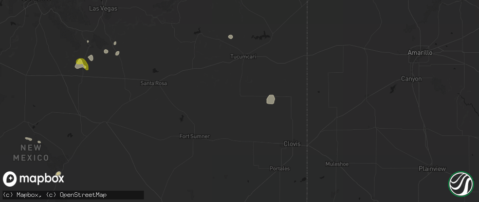 Hail map in Mcalister, NM on June 3, 2026