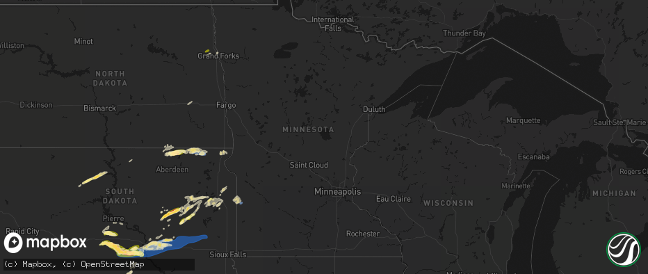 Hail map in Minnesota on June 3, 2026