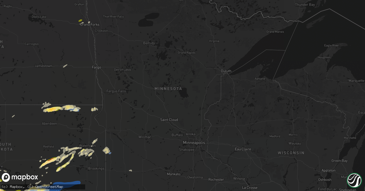 Hail map in Minnesota on June 3, 2026
