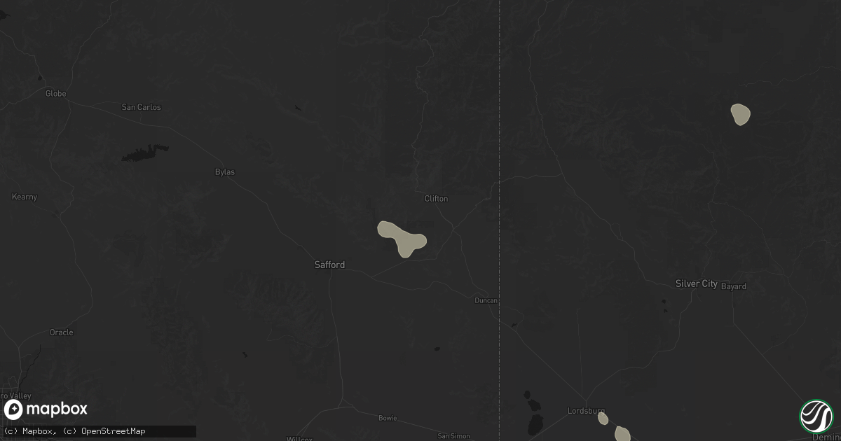 Hail map in Morenci, AZ on June 3, 2026