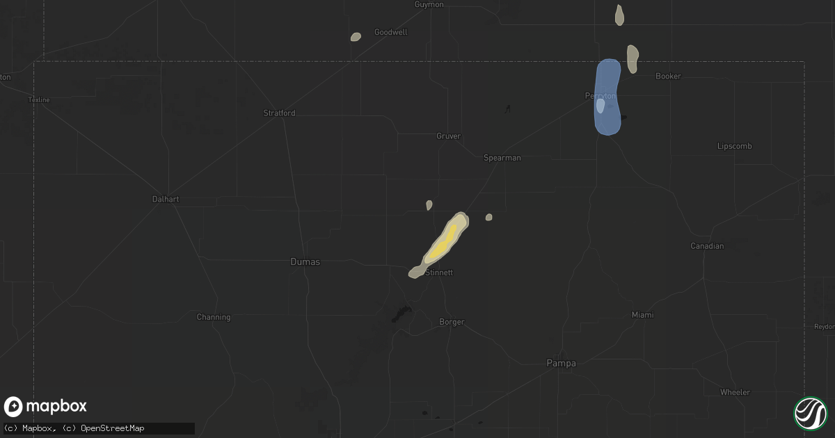 Hail map in Morse, TX on June 3, 2026