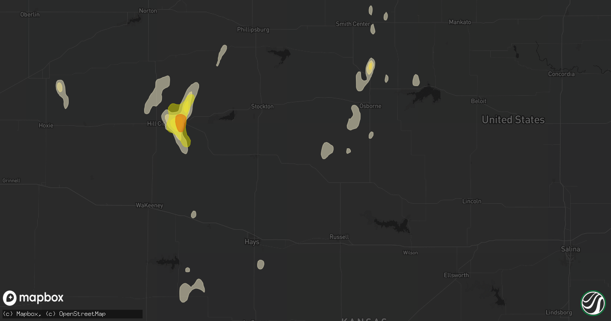 Hail map in Natoma, KS on June 3, 2026