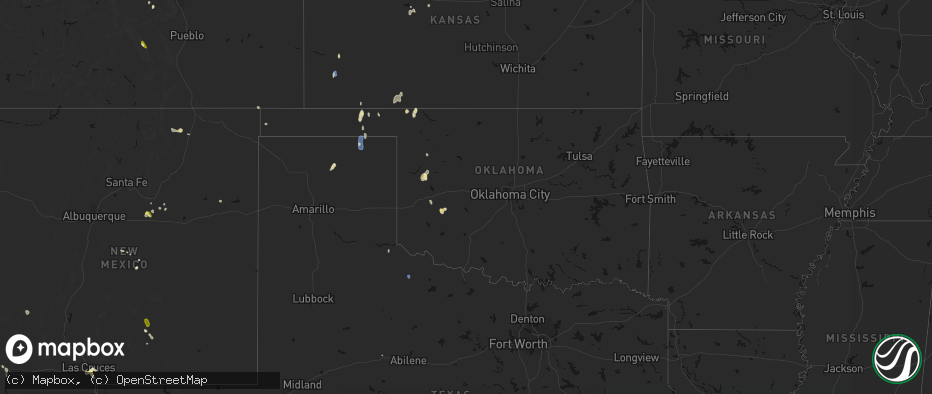 Hail map in Oklahoma on June 3, 2026