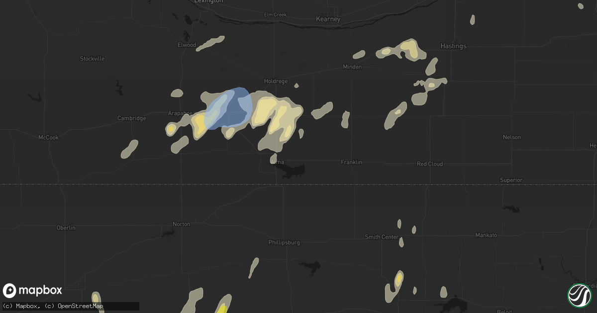 Hail map in Republican City, NE on June 3, 2026