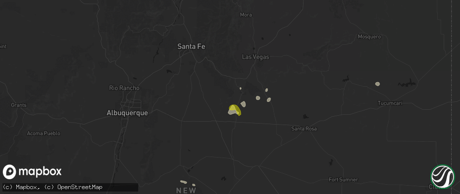 Hail map in Ribera, NM on June 3, 2026