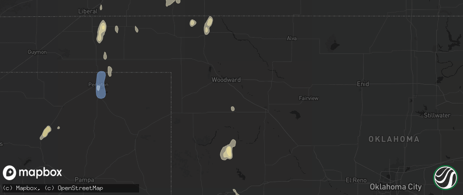 Hail map in Sharon, OK on June 3, 2026