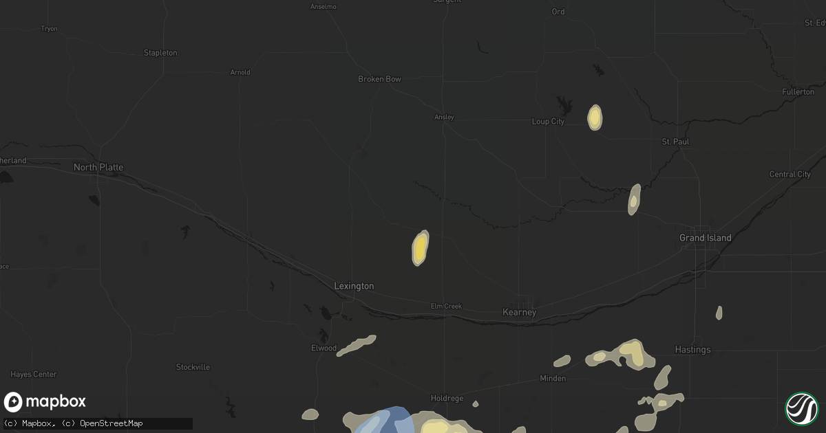 Hail map in Sumner, NE on June 3, 2026