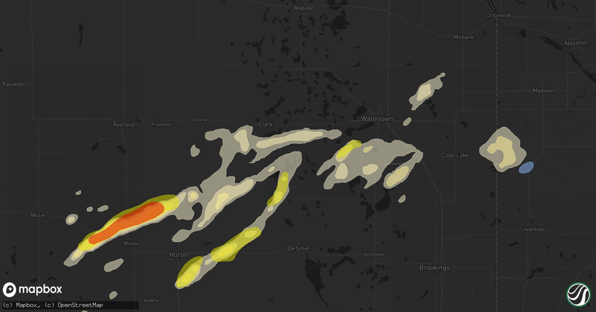 Hail map in Vienna, SD on June 3, 2026