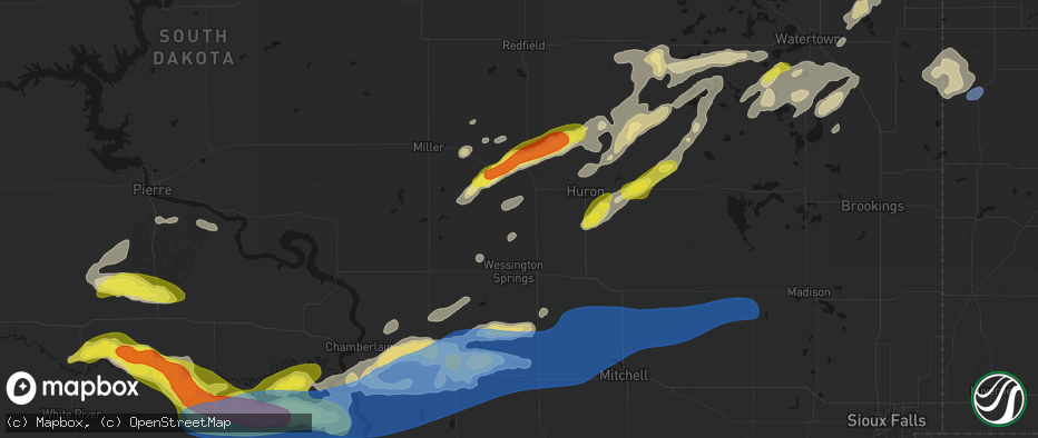 Hail map in Virgil, SD on June 3, 2026