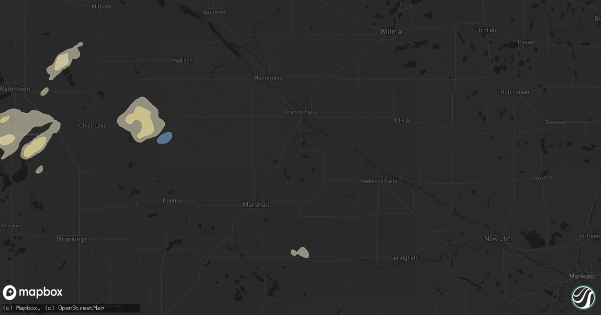 Hail map in Wood Lake, MN on June 3, 2026