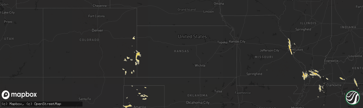 Hail map in Colorado on June 4, 2012