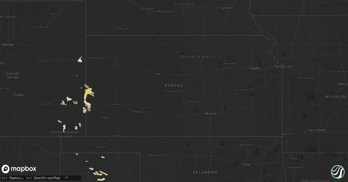Hail map in Colorado on June 4, 2012