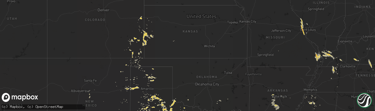 Hail map on June 4, 2012