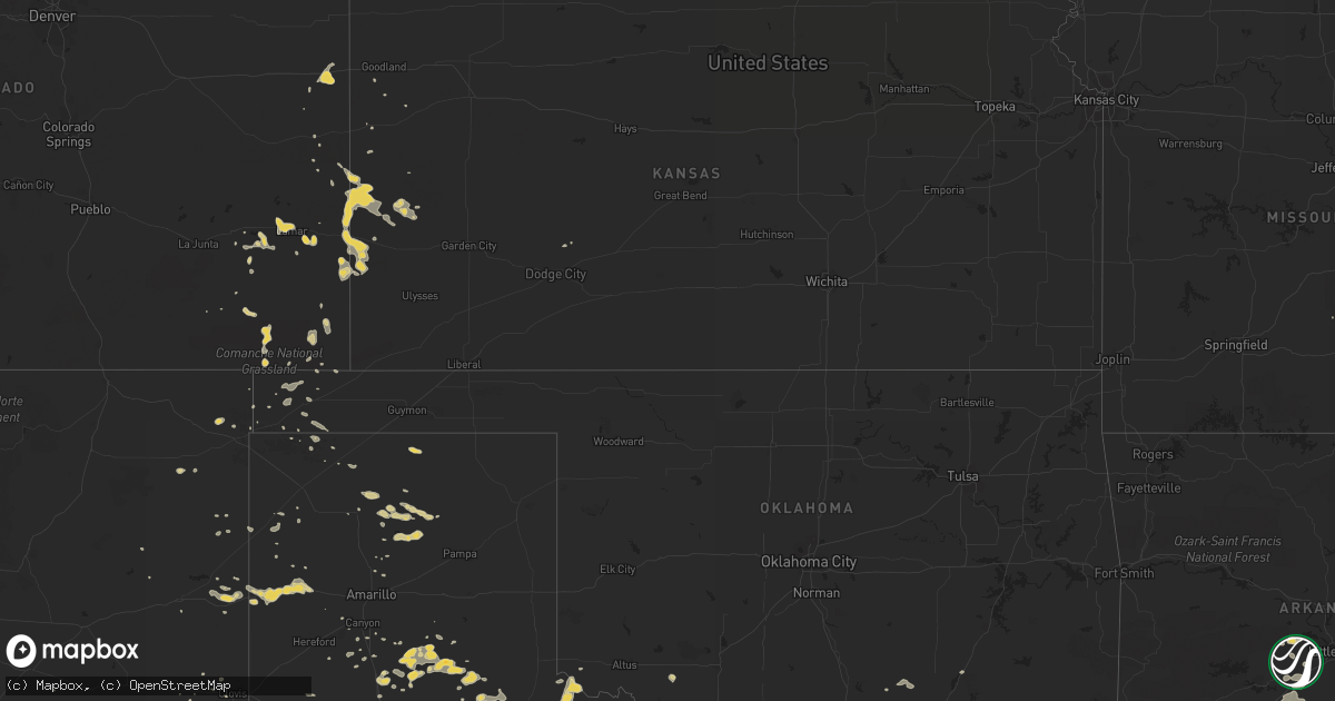 Hail map on June 4, 2012