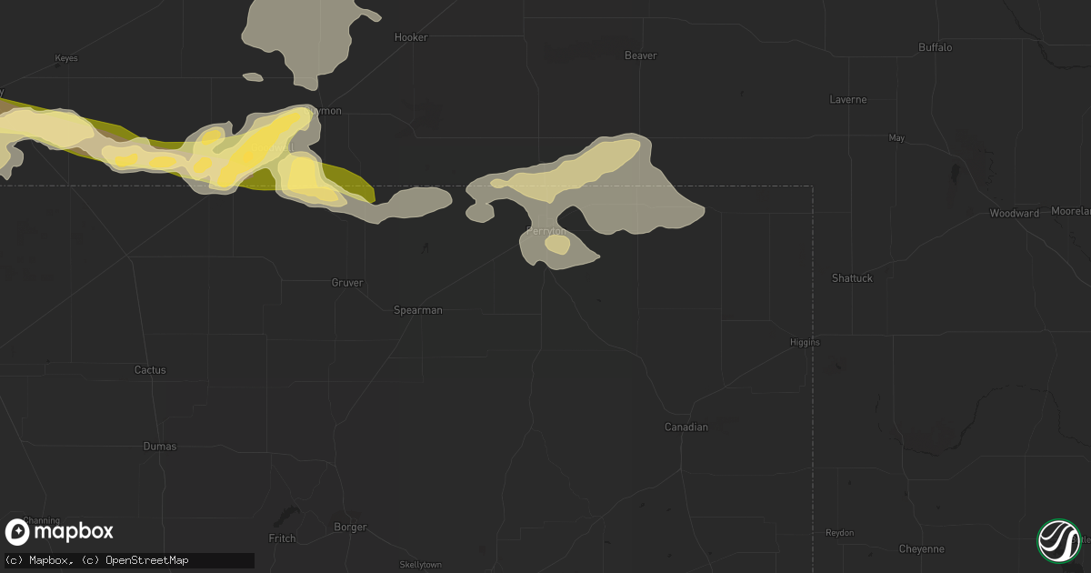 Hail map in Perryton, TX on June 4, 2013