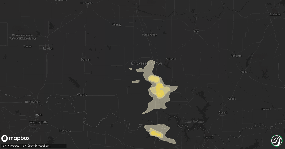 Hail map in Springer, OK on June 4, 2013