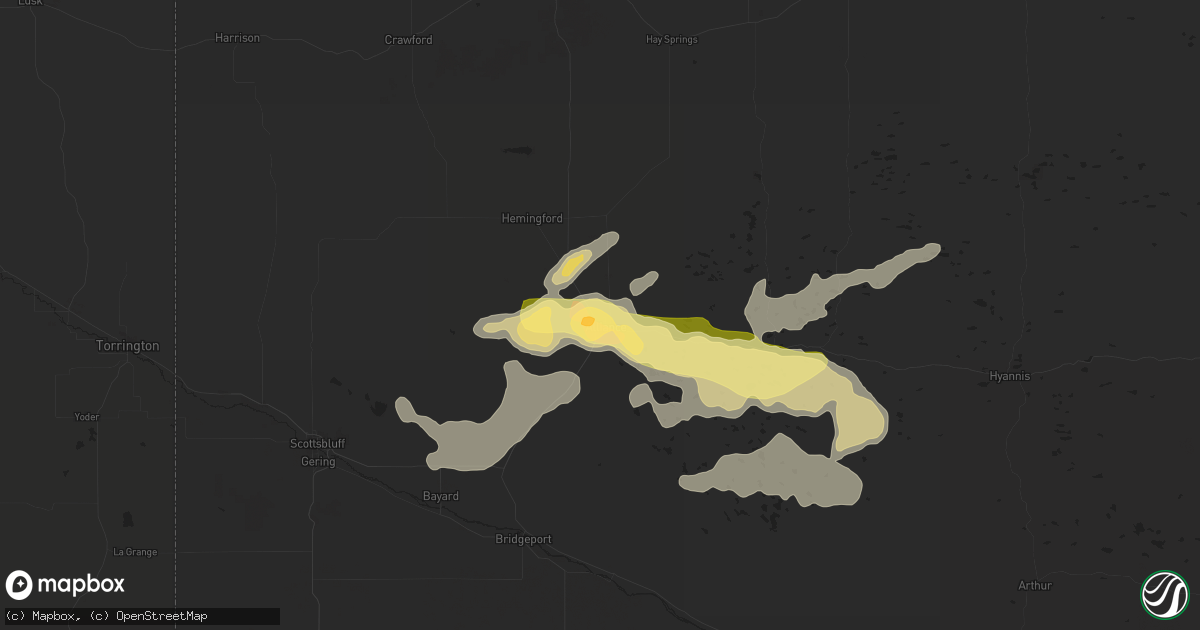 Hail map in Alliance, NE on June 4, 2014