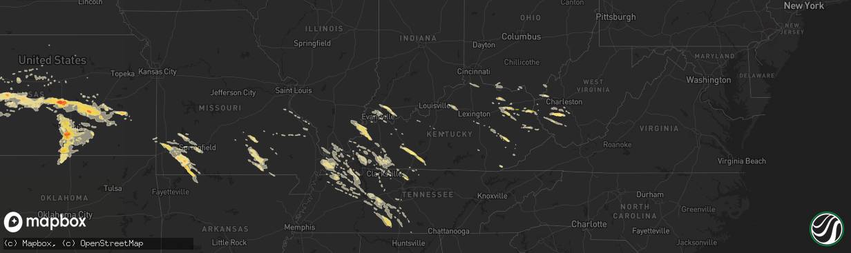 Hail map in Kentucky on June 4, 2014