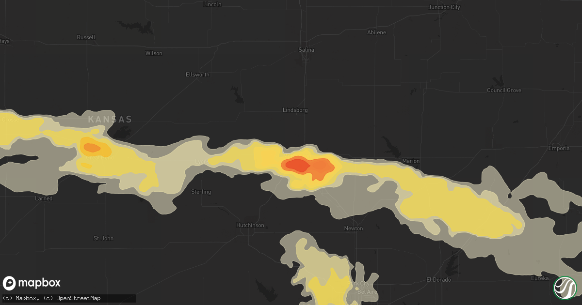 Hail map in Mcpherson, KS on June 4, 2014