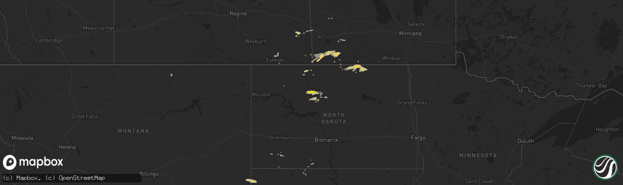 Hail map on June 4, 2014