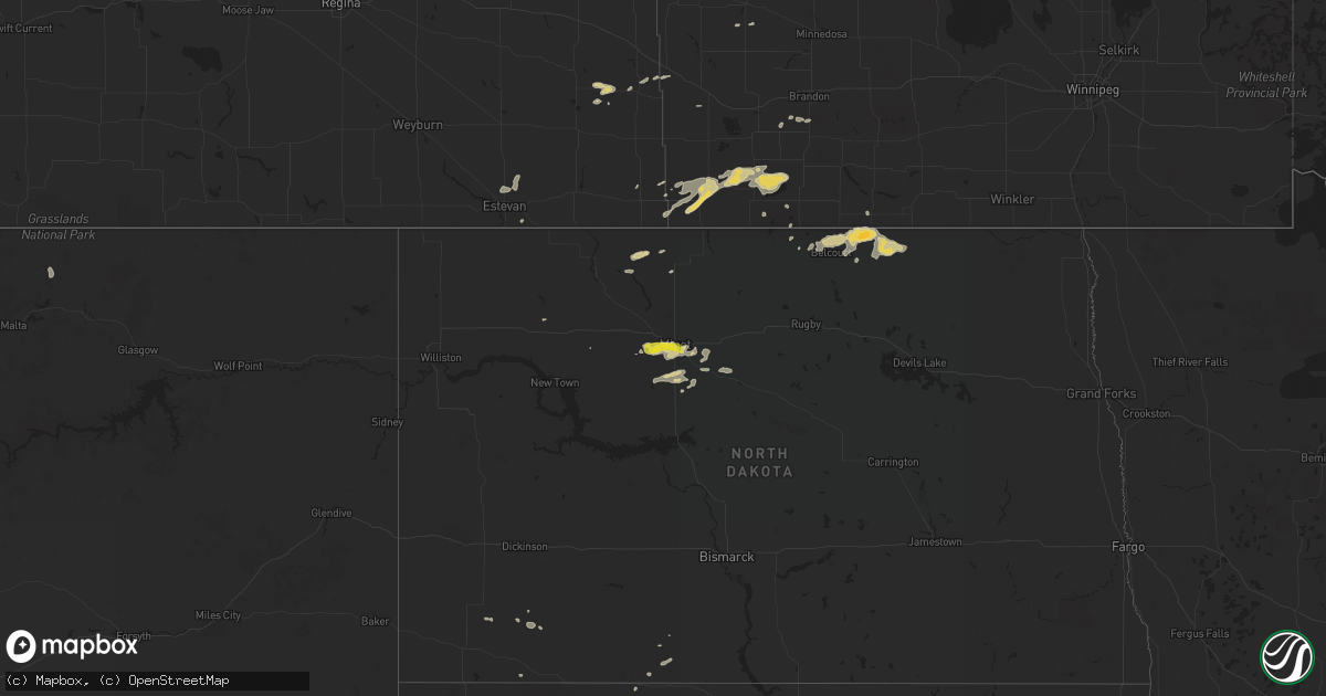 Hail map on June 4, 2014