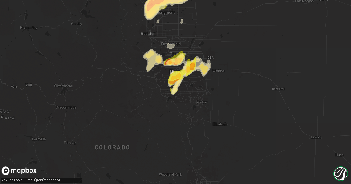 Hail map in Littleton, CO on June 4, 2015