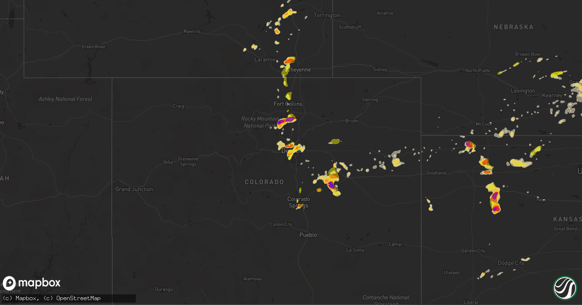 Hail map on June 4, 2015