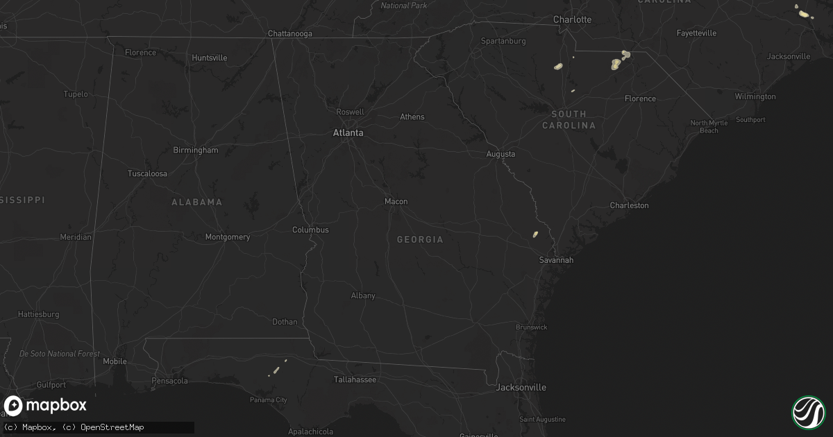 Hail map in Georgia on June 4, 2016