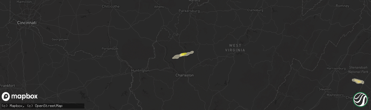 Hail map in Kenna, WV on June 4, 2016