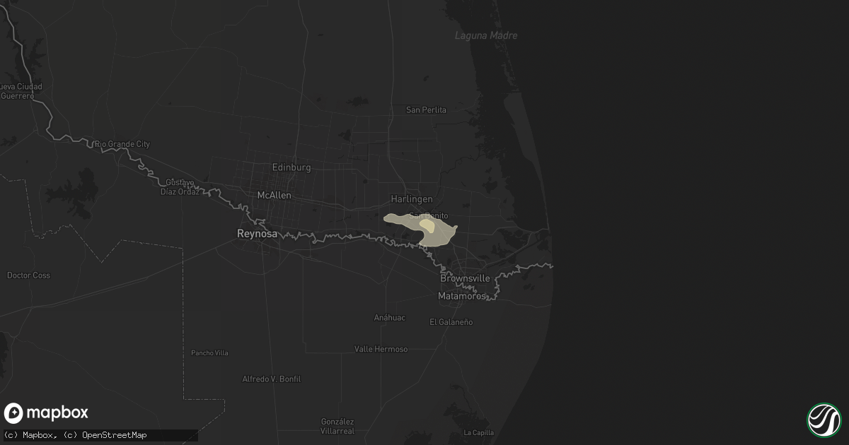 Hail map in San Benito, TX on June 4, 2016