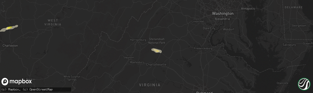 Hail map in Stanardsville, VA on June 4, 2016