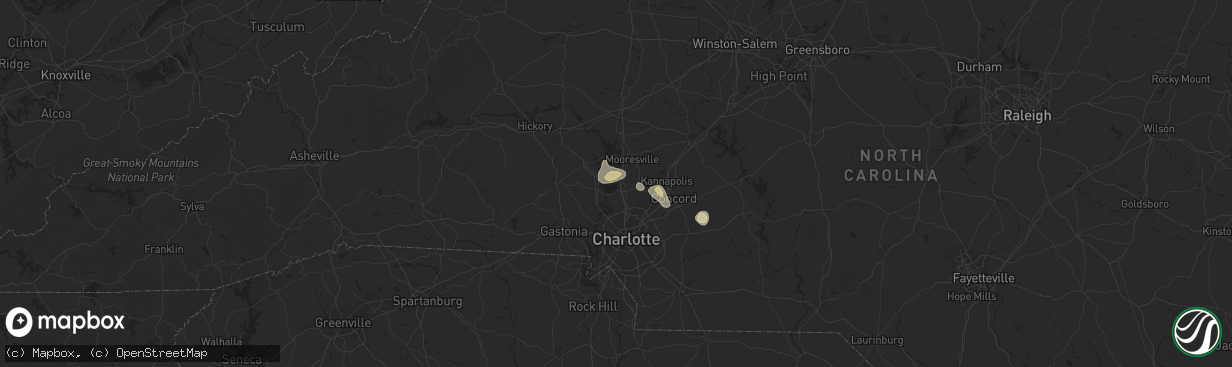 Hail map in Cornelius, NC on June 4, 2017