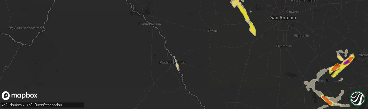 Hail map in Eagle Pass, TX on June 4, 2017