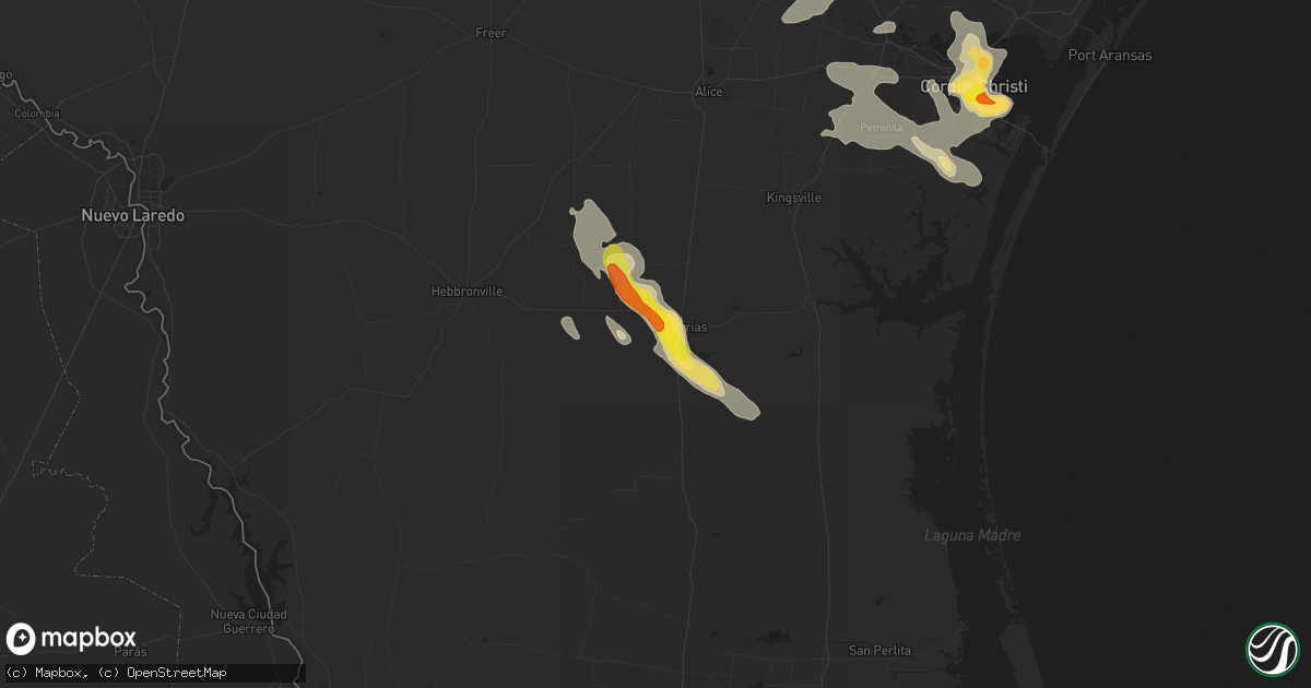 Hail map in Falfurrias, TX on June 4, 2017