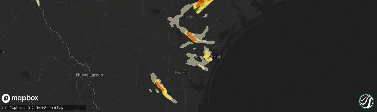 Hail map in Robstown, TX on June 4, 2017