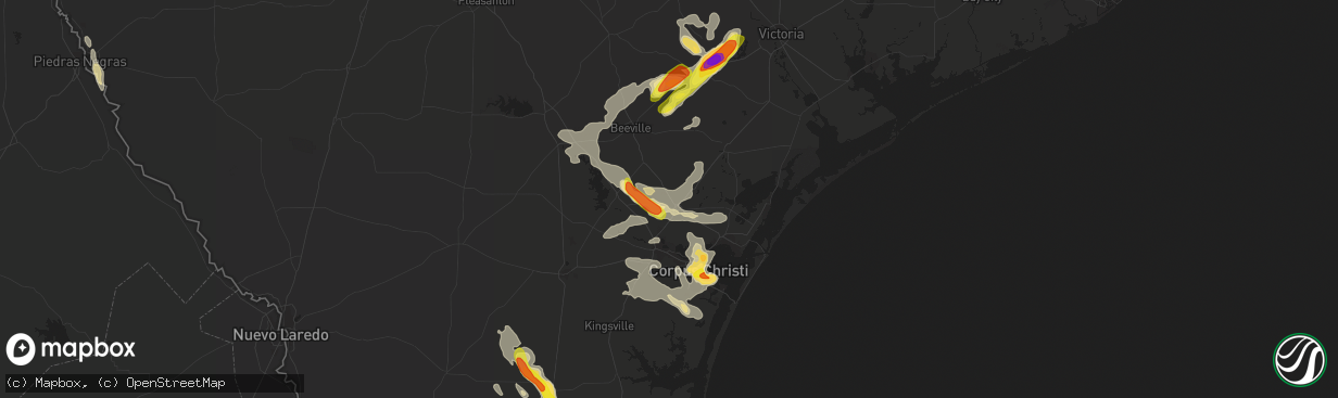 Hail map in Sinton, TX on June 4, 2017