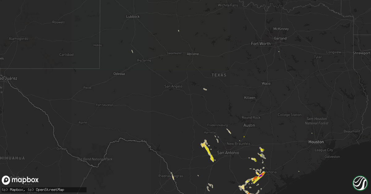 Hail map in Texas on June 4, 2017