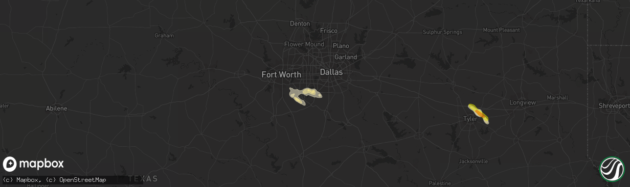 Hail map in Cedar Hill, TX on June 4, 2018