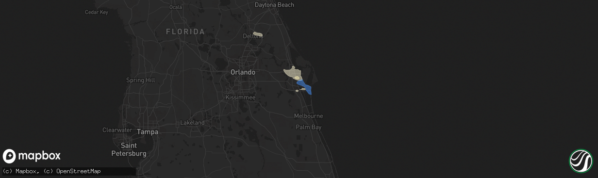 Hail map in Cocoa, FL on June 4, 2018