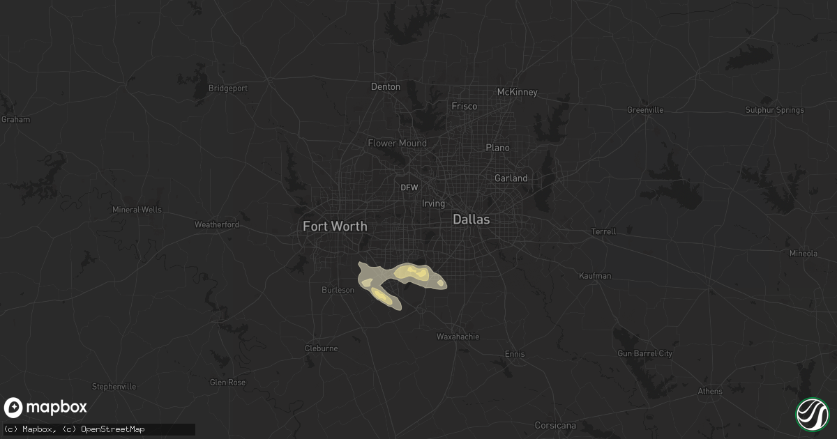Hail map in Grand Prairie, TX on June 4, 2018