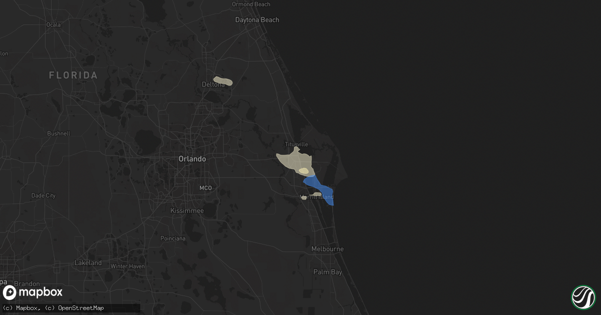 Hail map in Titusville, FL on June 4, 2018
