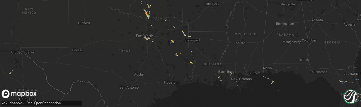 Hail map on June 4, 2018