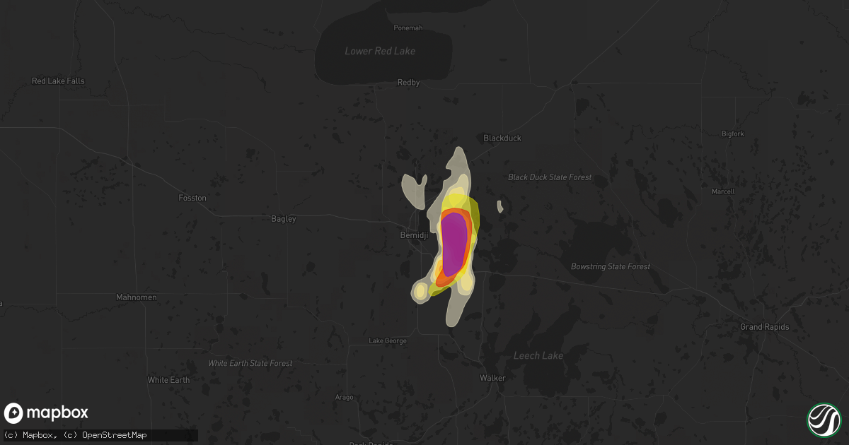 Hail map in Bemidji, MN on June 4, 2019